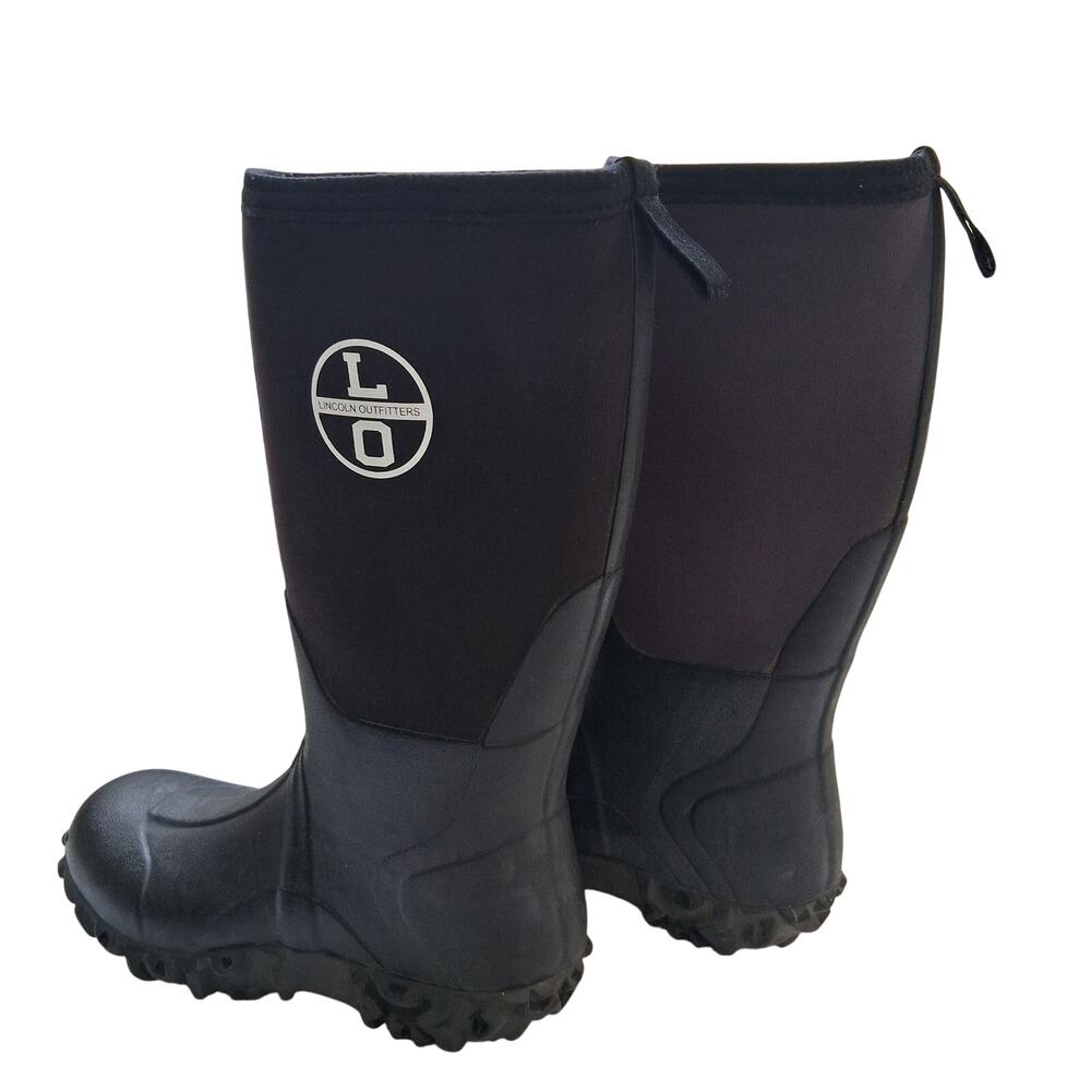 Lincoln Outfitters Men's Black Bayou11 Boots 100% Waterproof Construction Grip-8 - Picture 6 of 10